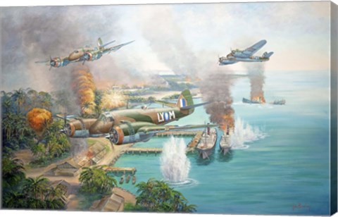 Framed Beaufighter Blitz Print