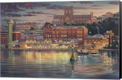Framed Harbour Lights Print