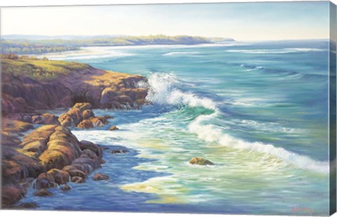 Framed Surge Of The Sea Print