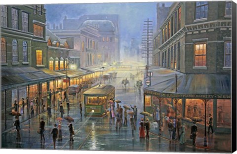 Framed Wet Evening - Sydney Print