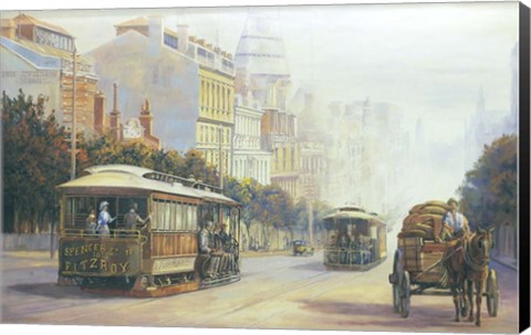 Framed Melbourne Cable Cars Print