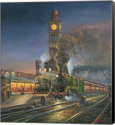 Framed Night Train Print