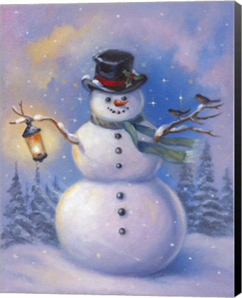 Framed Snowman Print