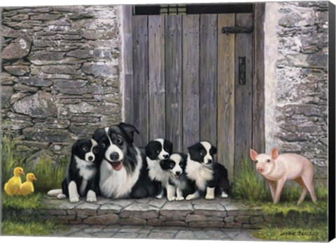 Framed Farm Animal Stable Print