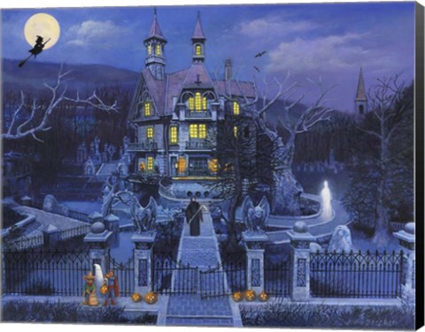 Framed Haunted House Print