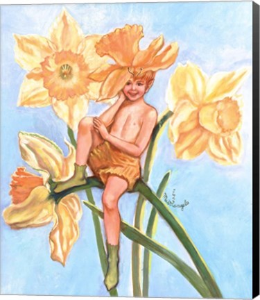 Framed Daffodil Elf Print