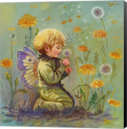 Framed Dandelion Elf Print