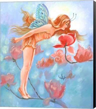 Framed Magnolia Fairy Print