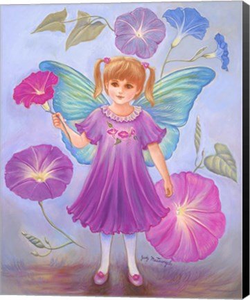 Framed Morning Glory Fairy Print