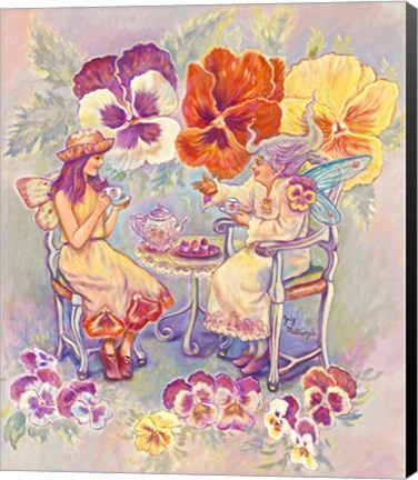Framed Pansy Fairies Print