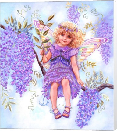 Framed Wisteria Fairy Print