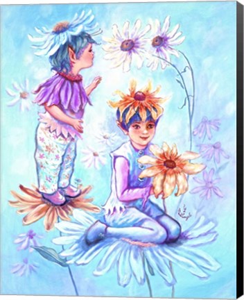 Framed Daisy Elves Print