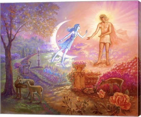 Framed Garden Of The Sun And Moon Print