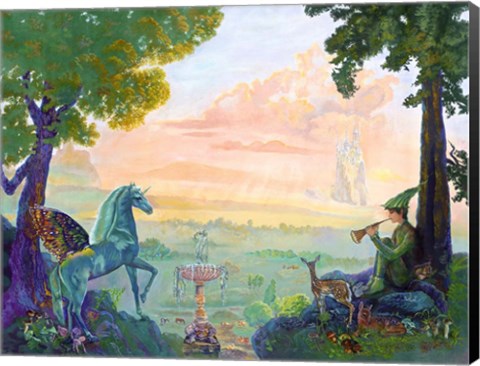 Framed Land Of Pegasus Print