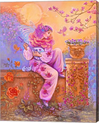 Framed Rose Pierrot Fairy Print