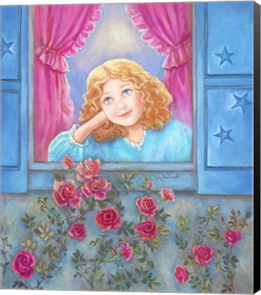 Framed Girl at Window Print