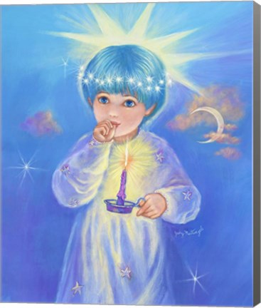 Framed Twinkle Star with Candle Print