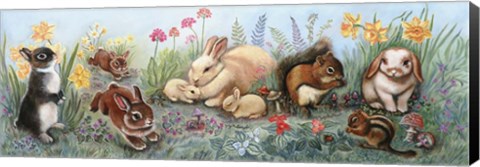 Framed Little Animals Border Print