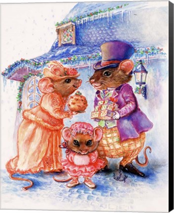 Framed Mouse Christmas Gifts Print