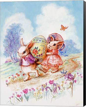 Framed Bunny Trail Print