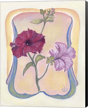 Framed Art Deco Petunias Print