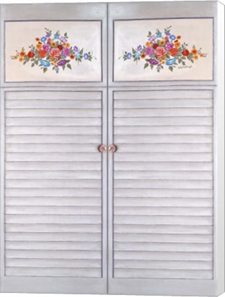 Framed Flower Shutters Print