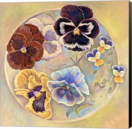 Framed Pansies Print