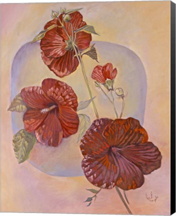 Framed Red Hibiscus Print