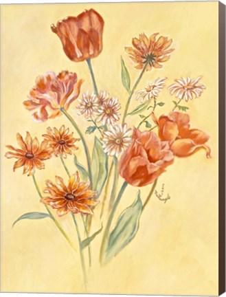 Framed Tulips And Daisies Print