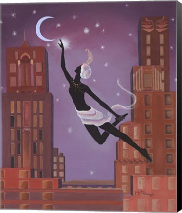 Framed Art Deco Gliding Print