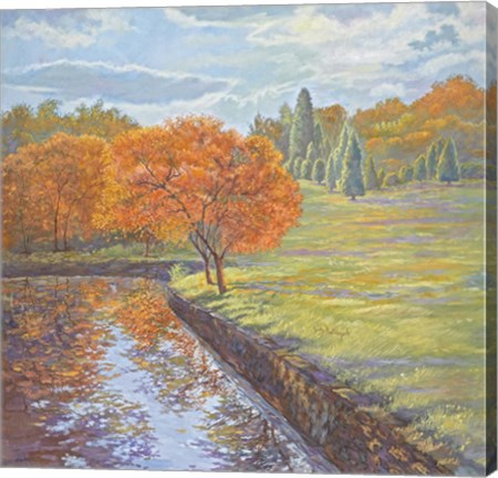 Framed Autumn Cherry Trees Print