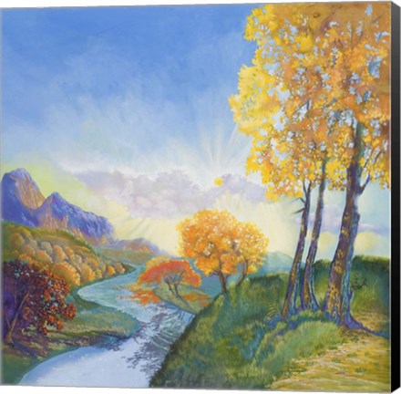 Framed Autumn River Print