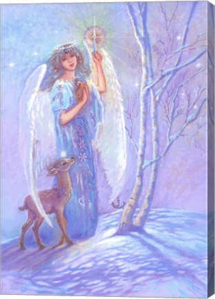 Framed Guardian Angel Of Winter Print