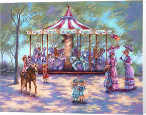 Framed Red Carousel Print