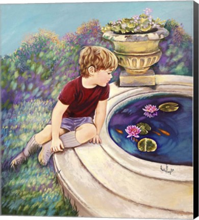 Framed Water Lilies - Garden Gates Print