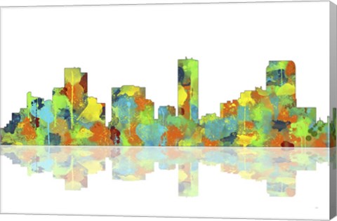 Framed Denver Colorado Skyline 1 Print