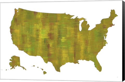 Framed U.S.A. Map 8 Print