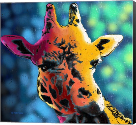 Framed Giraffe 1 Print