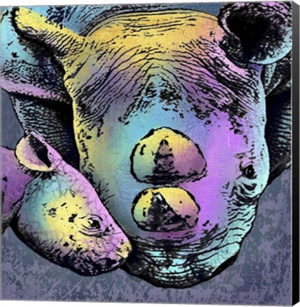Framed Rhino 2 Print