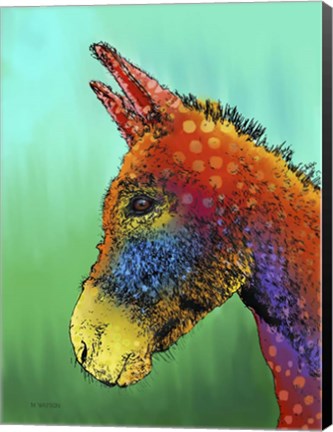 Framed Spotted Donkey 1 Print