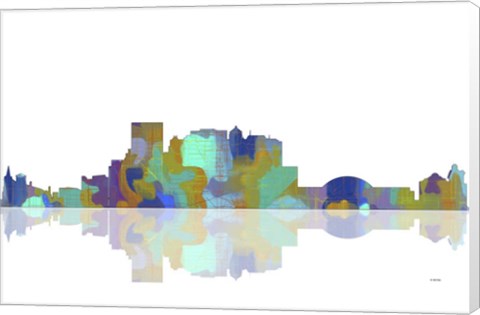 Framed El Paso Texas Skyline 1 Print