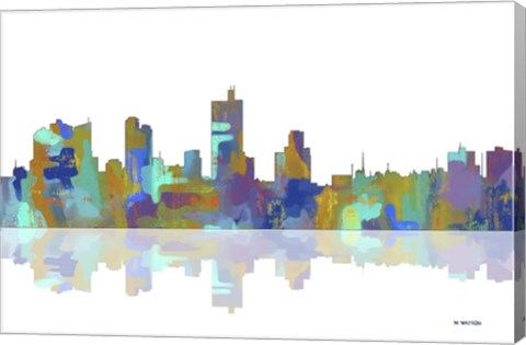 Framed Fort Worth Texas Skyline 1 Print