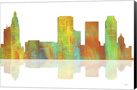 Framed Tulsa Oklahoma Skyline 1 Print