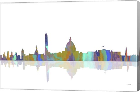 Framed Washington DC Skyline 2 Print