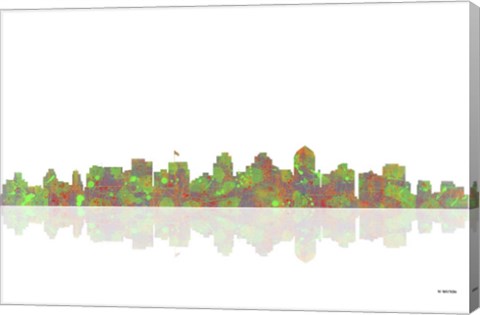 Framed San Diego California Skyline 1 Print