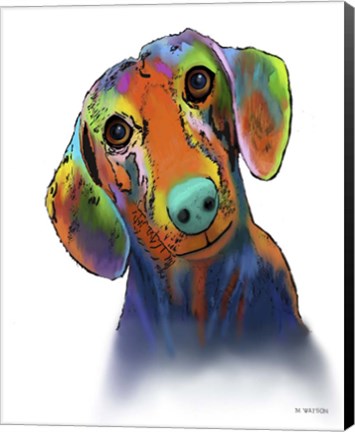 Framed Dachshund 1 Print