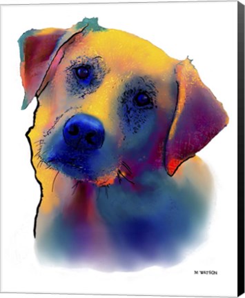 Framed Labrador Yellow 1 Print