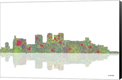 Framed Birmingham Alabama Skyline 1 Print