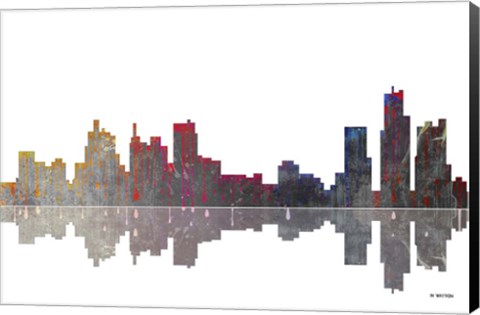 Framed Boston Massachusetts Skyline BW 1 Print