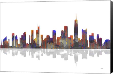 Framed Chicago Illinois Skyline BW 2 Print